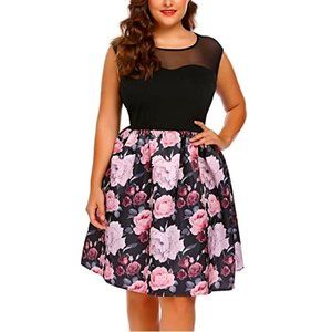 Involand NWT - Illusion neckline party dress